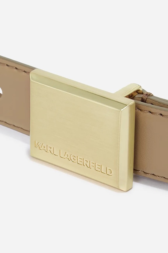 Αξεσουάρ Δερμάτινη ζώνη Karl Lagerfeld A2W33051 μπεζ