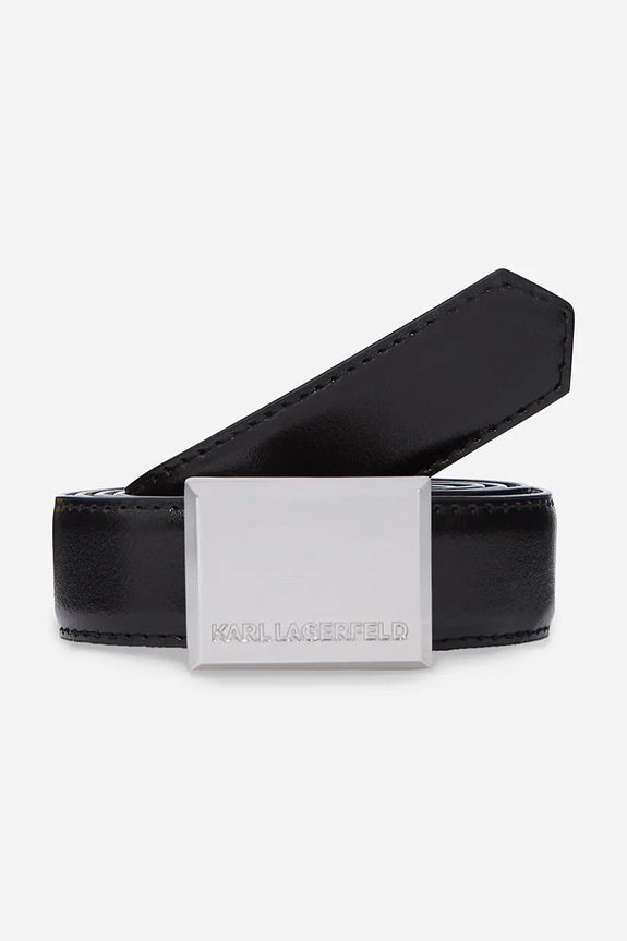 Kožený opasok Karl Lagerfeld čierna A2W33051