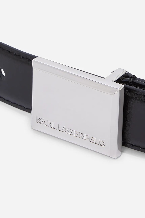 Doplnky Kožený opasok Karl Lagerfeld A2W33051 čierna