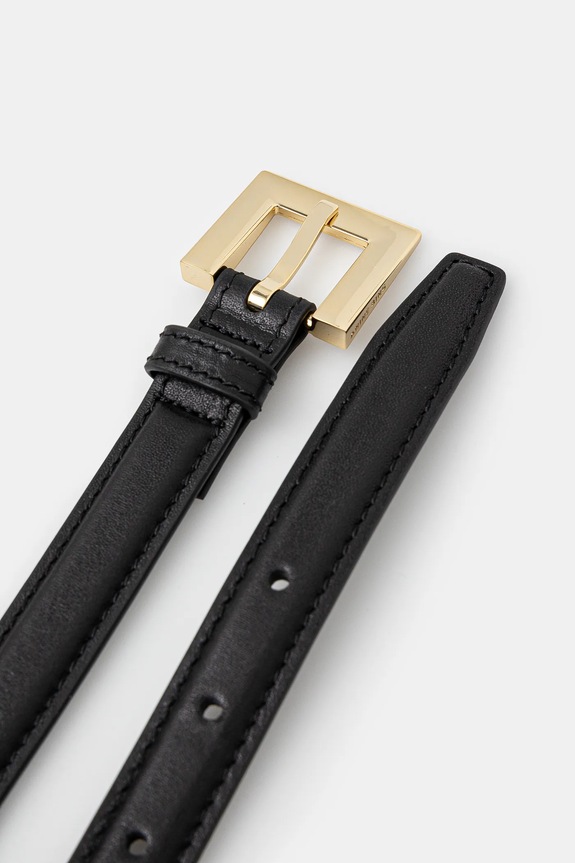 Kožený opasok Anine Bing Nicola Belt A.12.2178 čierna SS25