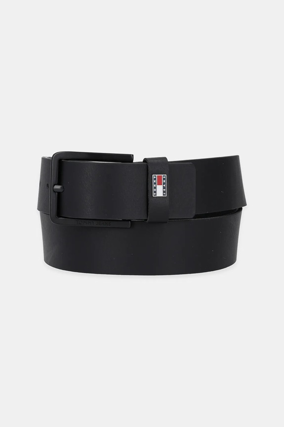 Kožni remen Tommy Jeans crna AM0AM12928