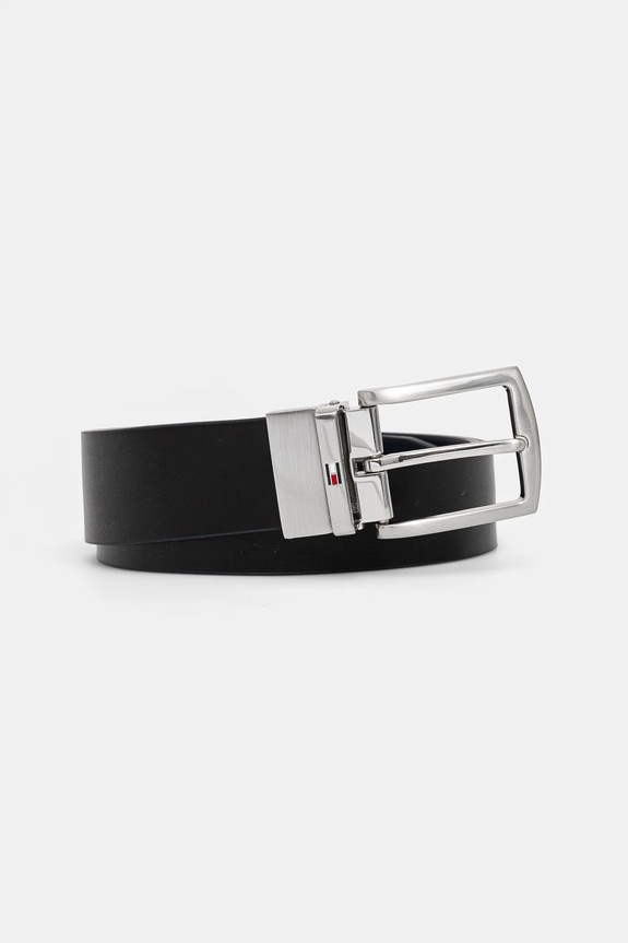 Oboustranný kožený pásek Tommy Hilfiger AM0AM13012 námořnická modř AW25