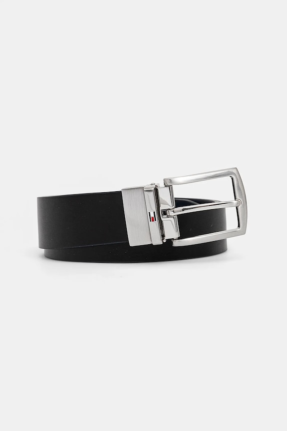Oboustranný kožený pásek Tommy Hilfiger AM0AM13012 námořnická modř AW25