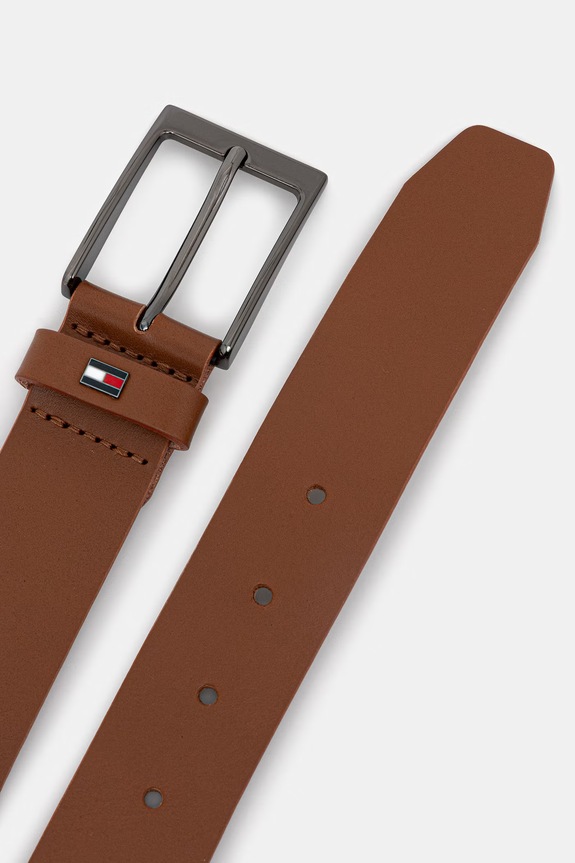 Kožený pásek Tommy Hilfiger AM0AM13016 hnědá AW25