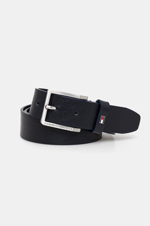 Δερμάτινη ζώνη Tommy Hilfiger σκούρο μπλε AM0AM13020