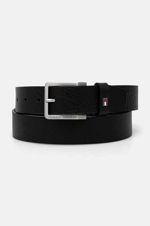 Tommy Hilfiger pasek skórzany czarny AM0AM13020