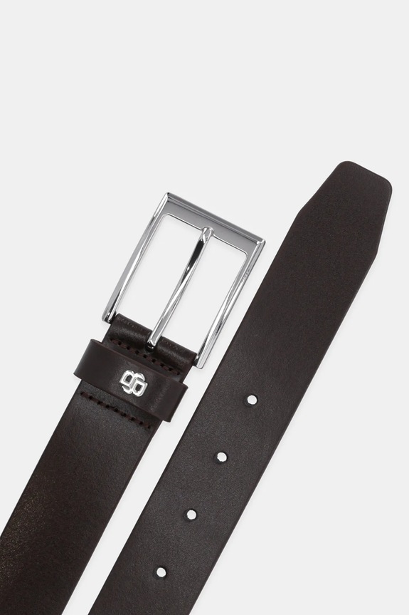 Kožený pásek BOSS 50522778 hnědá SS25