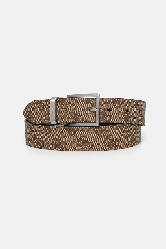 Guess pasek dwustronny BUCAREST syntetyczny beżowy BMBCLO.P5135