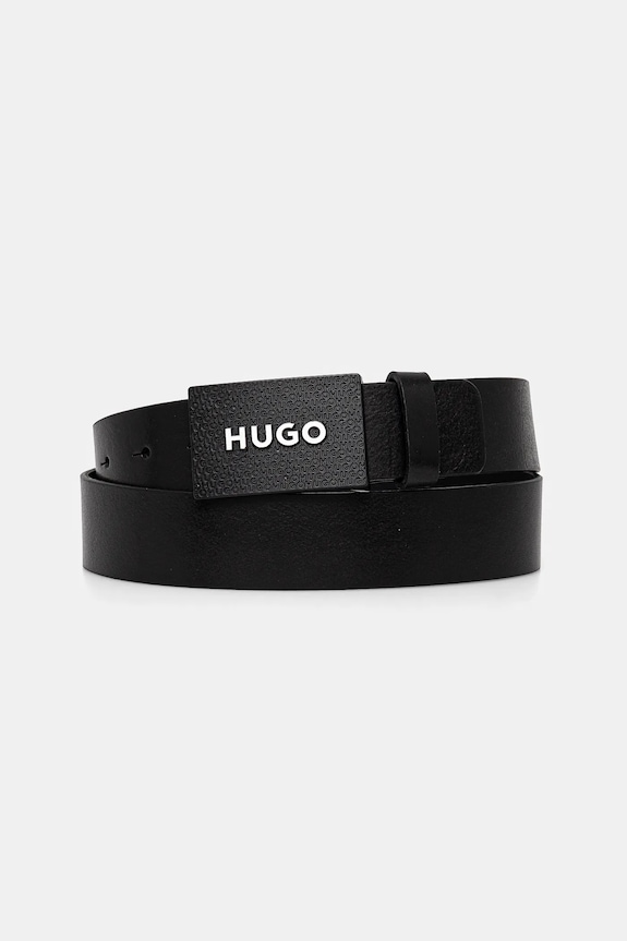 Usnjen pas HUGO Gilao-Z_Sz35 Zrnato usnje črna 50536879