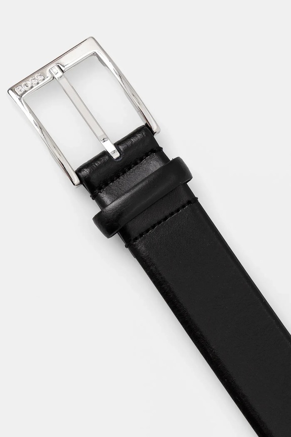 Kožený opasok BOSS Elloy-PC-An_Sz35 50482241 čierna AW25
