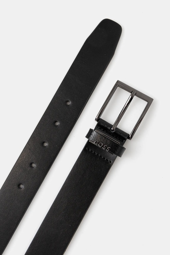 Kožený pásek BOSS 50491852 černá SS25