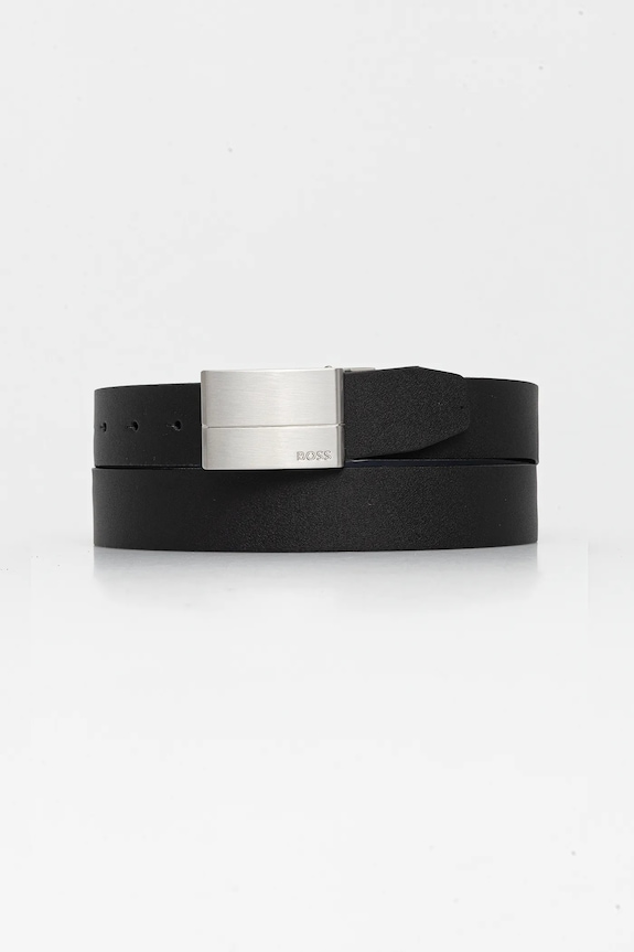 Kožený opasok BOSS Geppy-Soft_Gb35_pp 50537100 čierna SS26