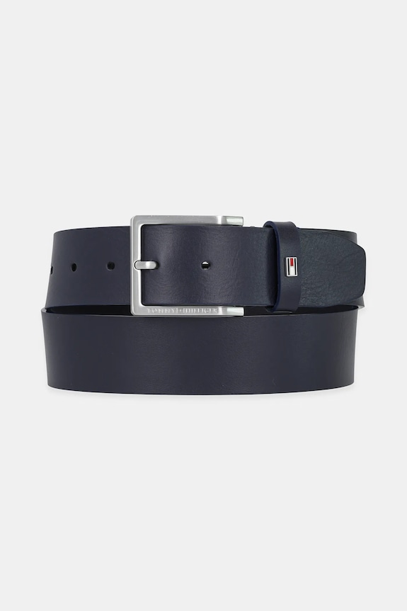 Tommy Hilfiger pasek skórzany granatowy AM0AM13175