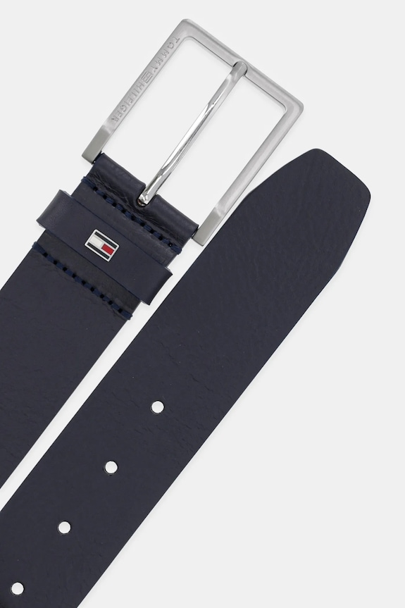 Tommy Hilfiger pasek skórzany AM0AM13175 granatowy SS25
