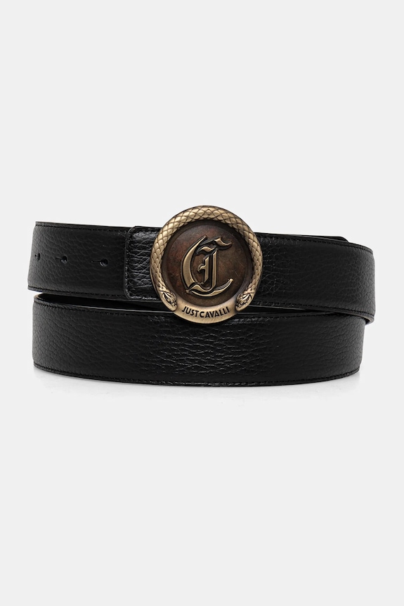 Just Cavalli curea de piele cu două fețe Gift Box negru 78QA6F60.ZP303