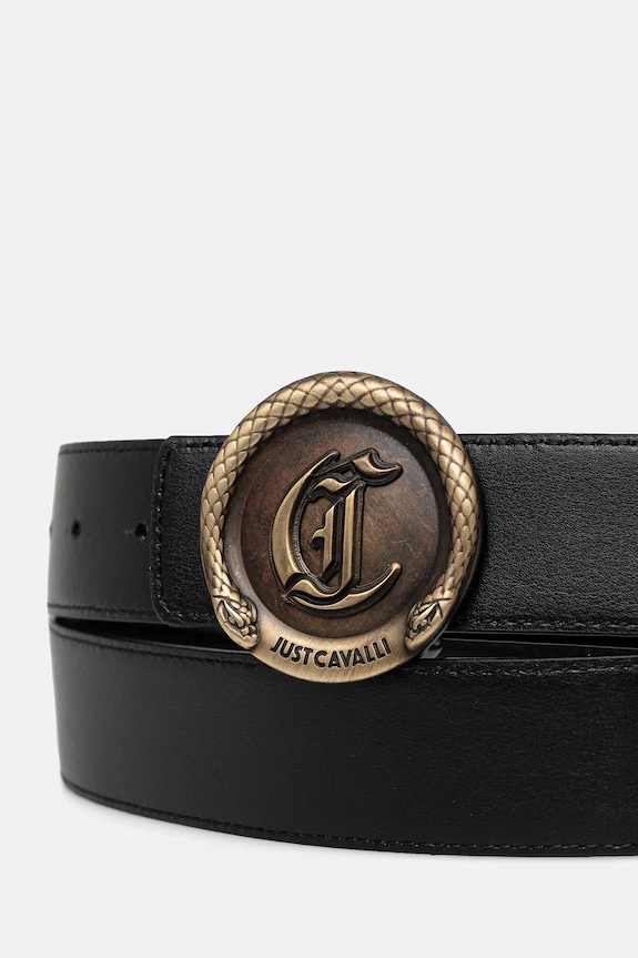 Accesorii Just Cavalli curea de piele cu două fețe 78QA6F60.ZP303 negru