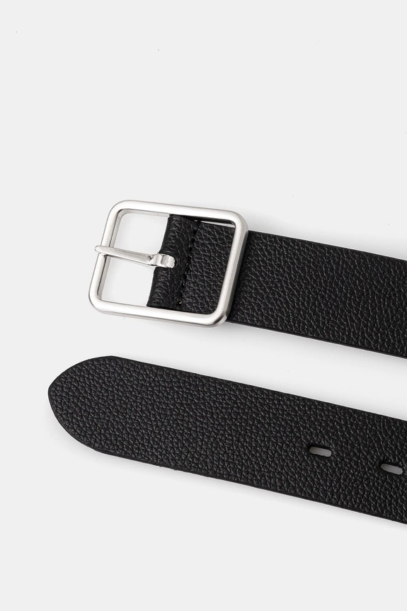 Δερμάτινη ζώνη Geox U46K5C.04643 μαύρο SS25