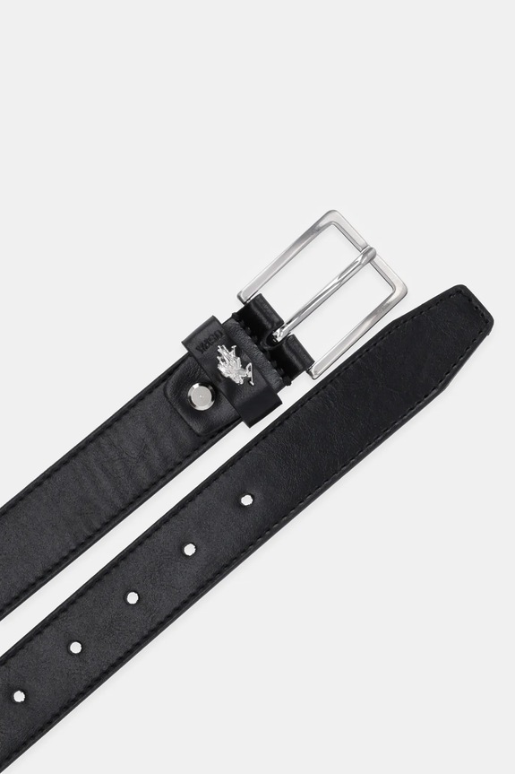 Kožený pásek U.S. Polo Assn. Dallas WEUDX2638MAJ černá SS25