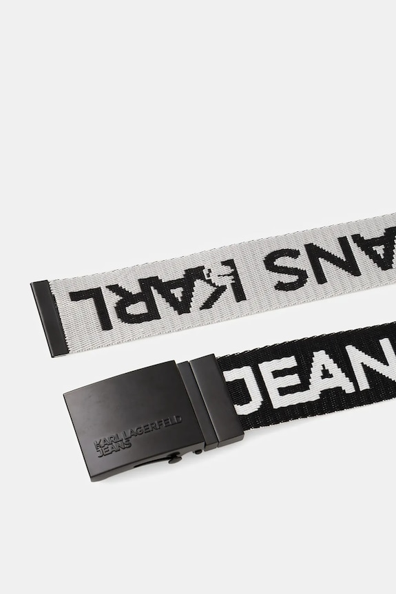 Karl Lagerfeld Jeans pasek dwustronny A1M33131 biały SS26