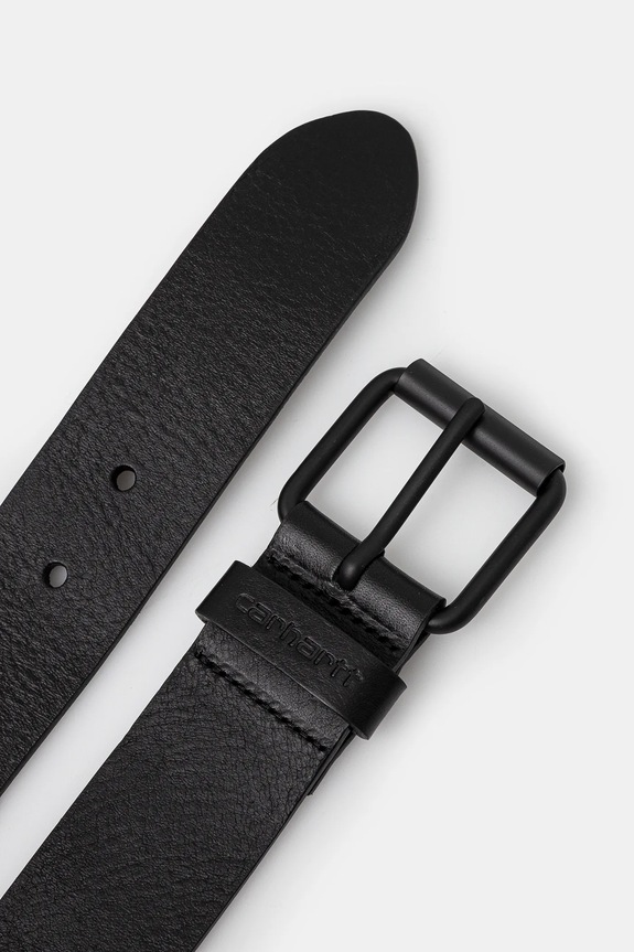 Carhartt WIP pasek skórzany Script Belt I030992.00EXX czarny AW25