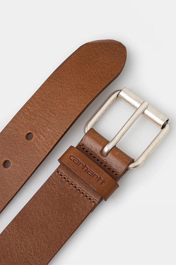 Carhartt WIP leather belt Script Belt I030992.14EXX brown AW25