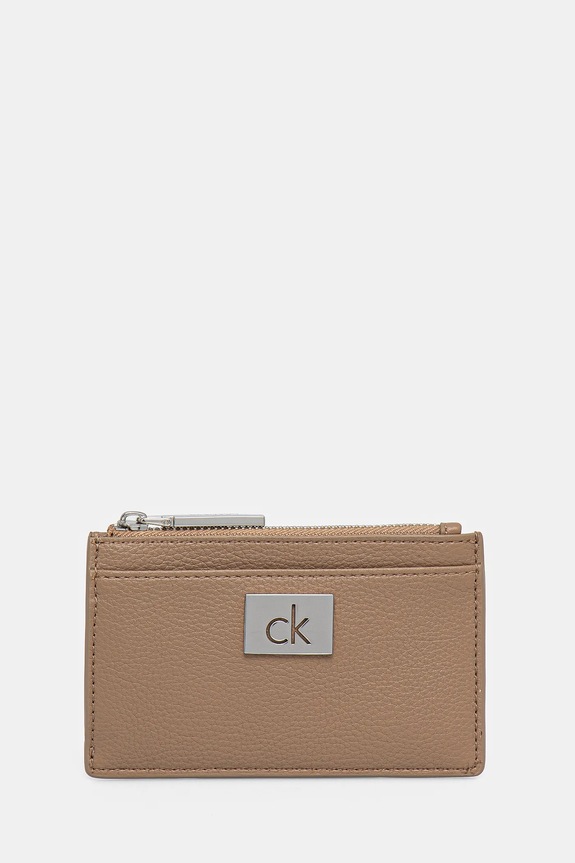 Портмоне Calvin Klein изкуствен бежов K60K612837