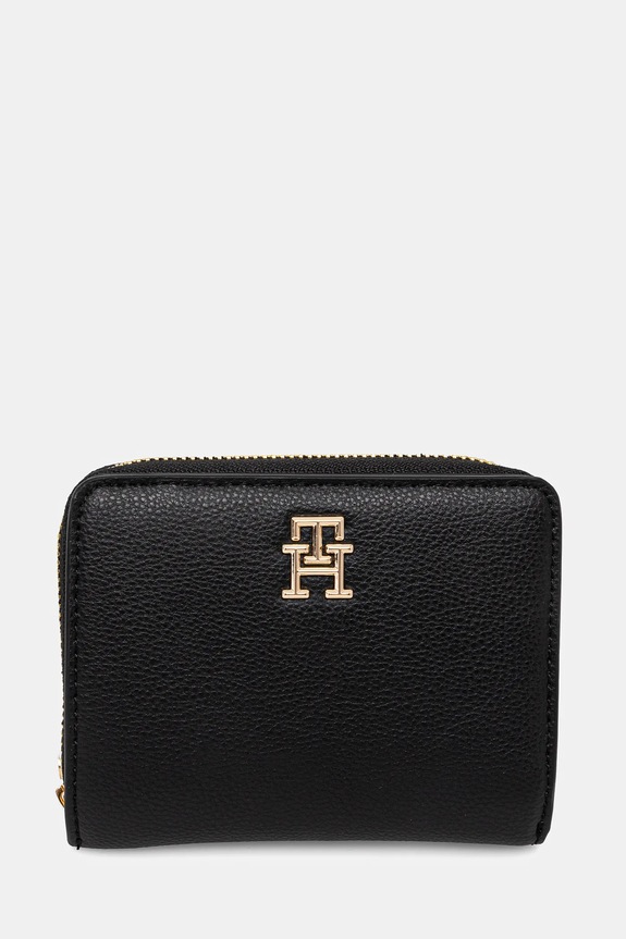 Πορτοφόλι Tommy Hilfiger απομίμηση λείου δέρματος μαύρο AW0AW16917