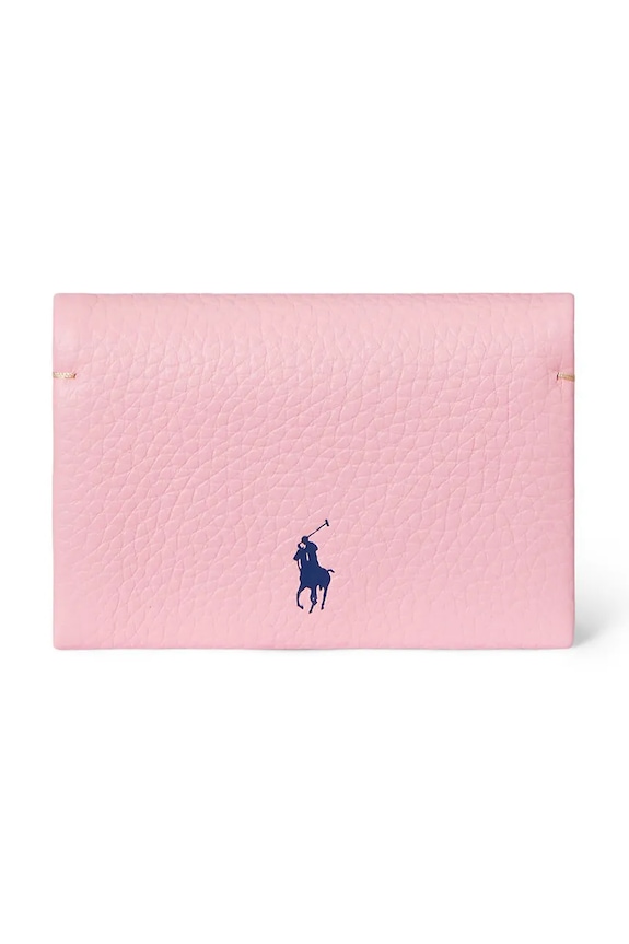 Polo Ralph Lauren portfel skórzany gładkie różowy 427949873