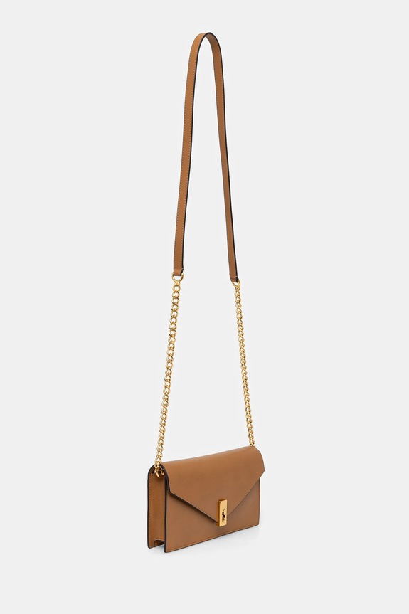 Kožna torba Polo Ralph Lauren 427961946 bež SS25