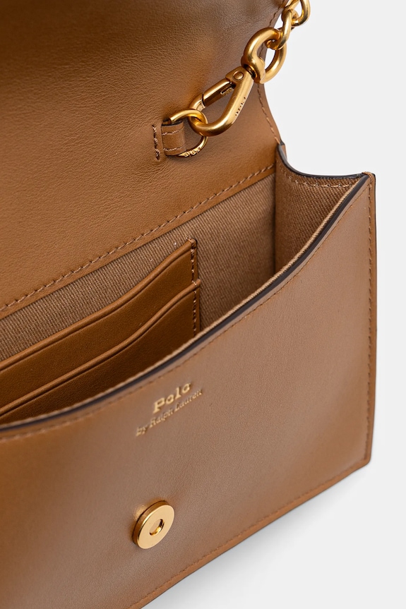 Kožna torba Polo Ralph Lauren 427961946 bež