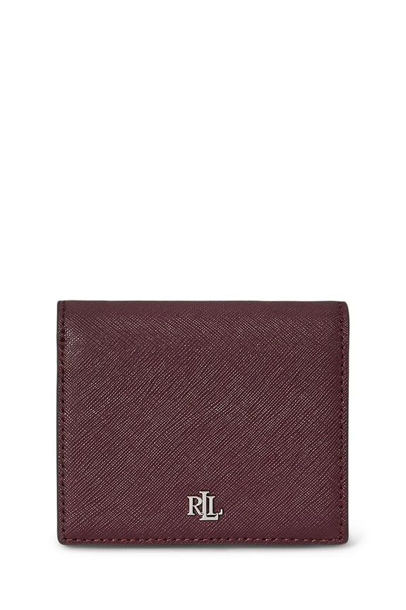 Lauren Ralph Lauren női bőr pénztárca sima burgundia 432962112