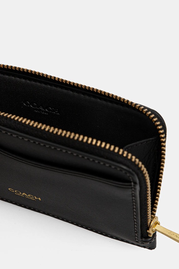 Аксесоари Coach портфейл от кожа дамски CZ112 черен