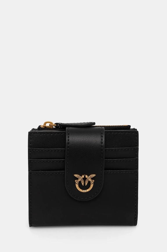 Pinko portofel de piele piele negru 103610.A0F1