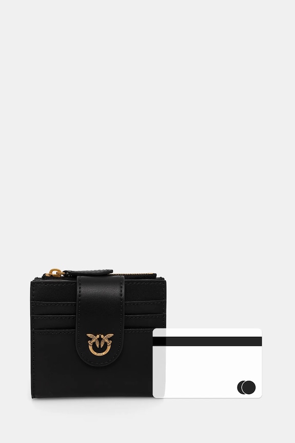 Pinko portofel de piele negru 103610.A0F1