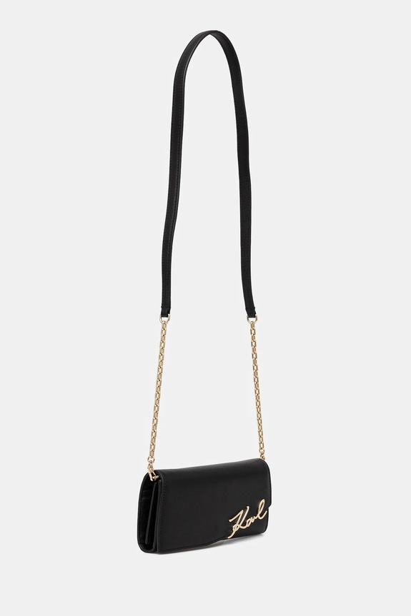 Kožená peněženka Karl Lagerfeld A1W32068 černá SS25
