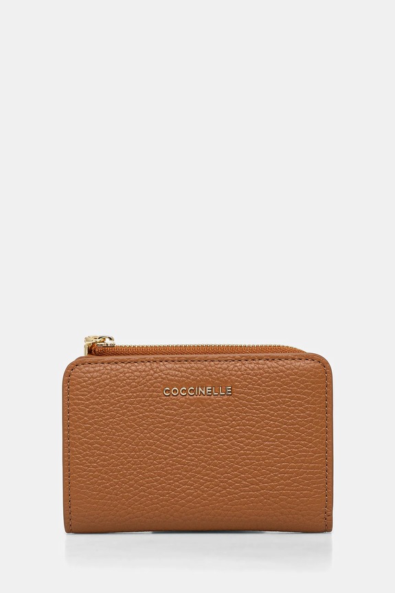 Coccinelle portafoglio da donna in pelle pelle fiore marrone E2.MW5.11.D1.01