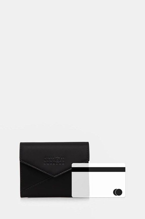 Δερμάτινο πορτοφόλι MM6 Maison Margiela SA5UI0010.P7183 μαύρο