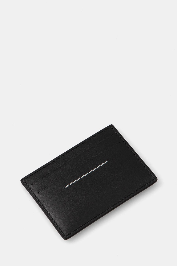 MM6 Maison Margiela portacarte in pelle SA5UI0013.P7258 nero SS25