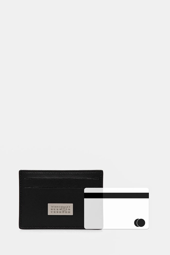 MM6 Maison Margiela portacarte in pelle nero SA5UI0013.P7258