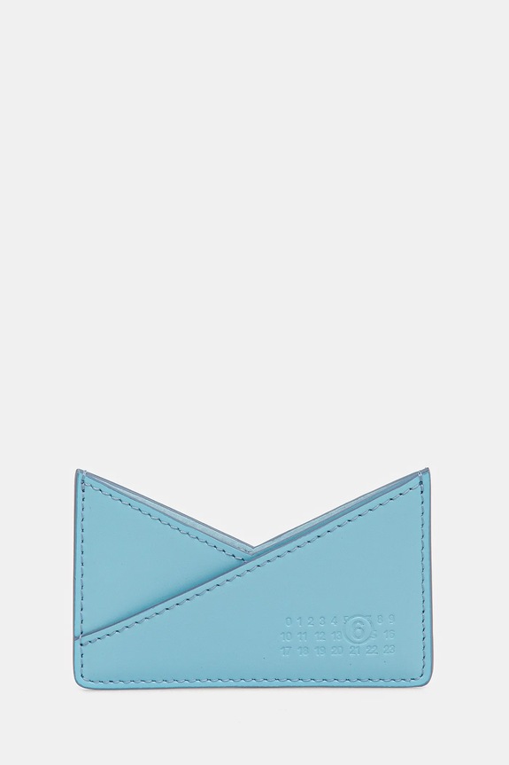 MM6 Maison Margiela portacarte in pelle custodia per carte blu SA6UI0014.P7183
