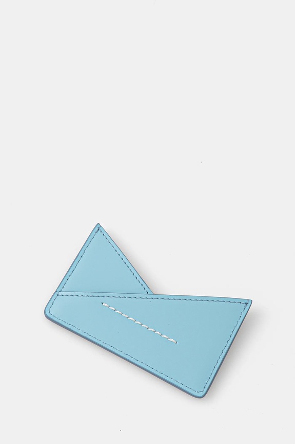 MM6 Maison Margiela portacarte in pelle SA6UI0014.P7183 blu SS25