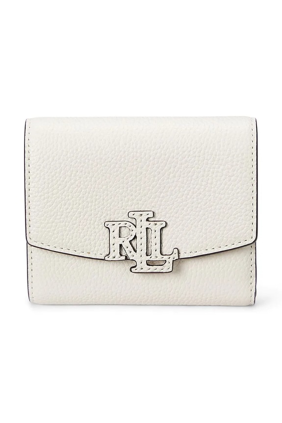 Lauren Ralph Lauren portfel skórzany skóra licowa biały 432966782