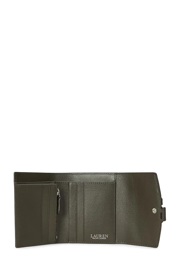 Akcesoria Lauren Ralph Lauren portfel skórzany 432966782 zielony