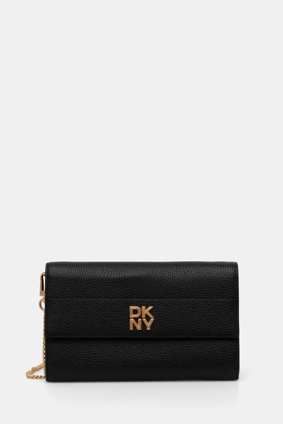 Kožená peňaženka Dkny usňová koža čierna R445AI72
