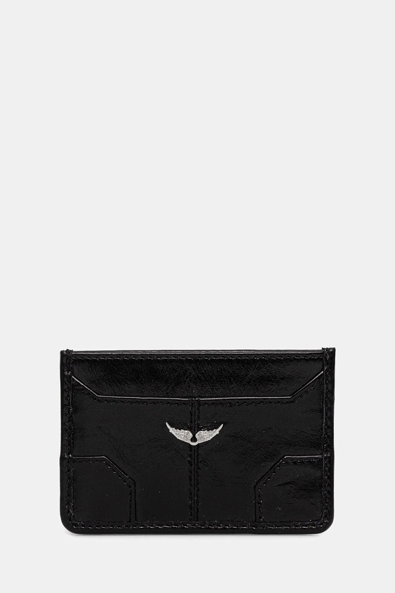 ZADIG&VOLTAIRE bőr kártya tok Planet friendly fekete LWBA02517.19W.001