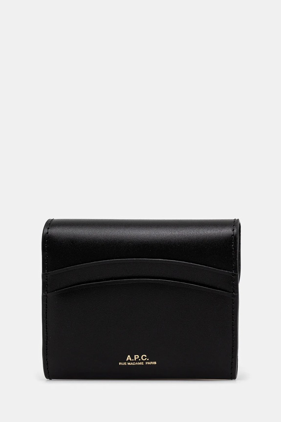 A.P.C. leather wallet Compact Grace PXBMW.F63603 black SS25
