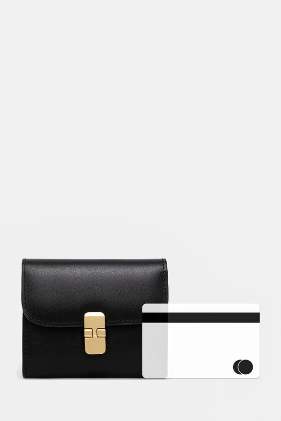 A.P.C. leather wallet Compact Grace black PXBMW.F63603