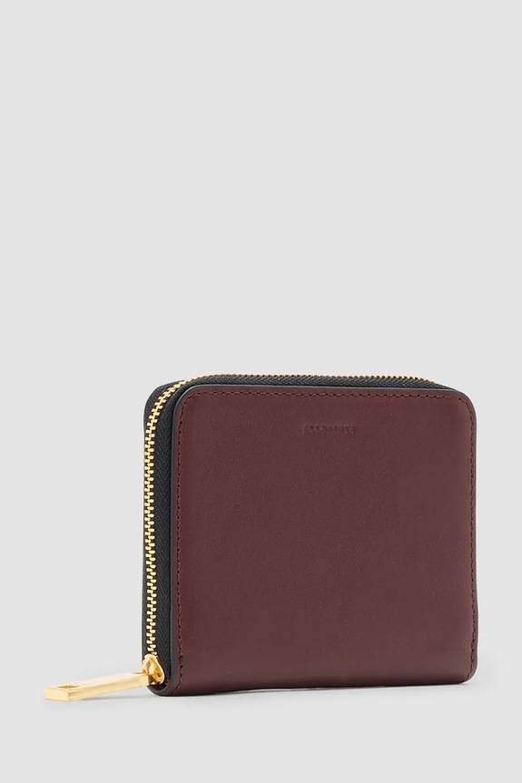 AllSaints portfel skórzany LENA HEX W130XC czerwony AW25