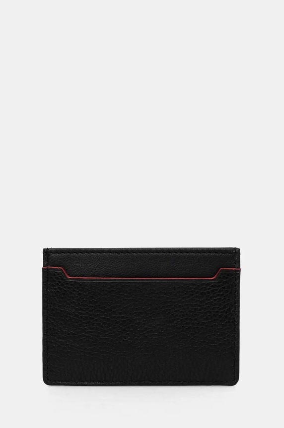 Kožni etui za kartice HUGO 50536048 crna SS25