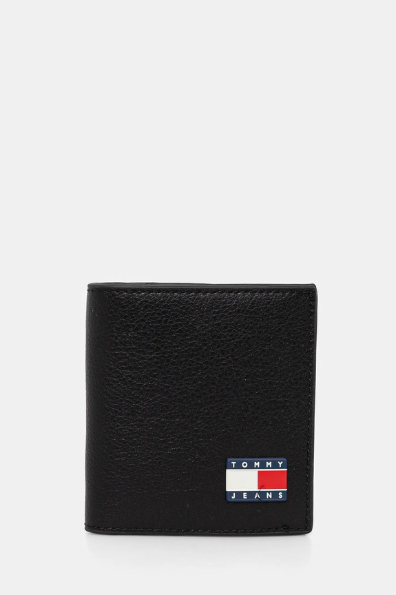 Peněženka Tommy Jeans přírodní kůže černá AM0AM13372